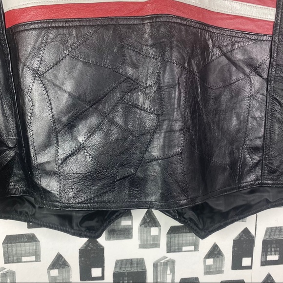 Intro | Men’s Leather Moto American Flag Vest XXL - Picture 5 of 5